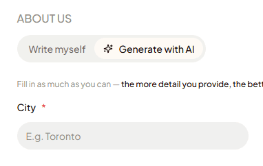 AI generated copy preview