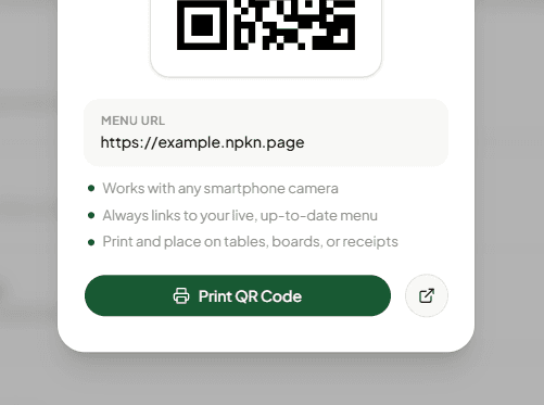 QR code preview